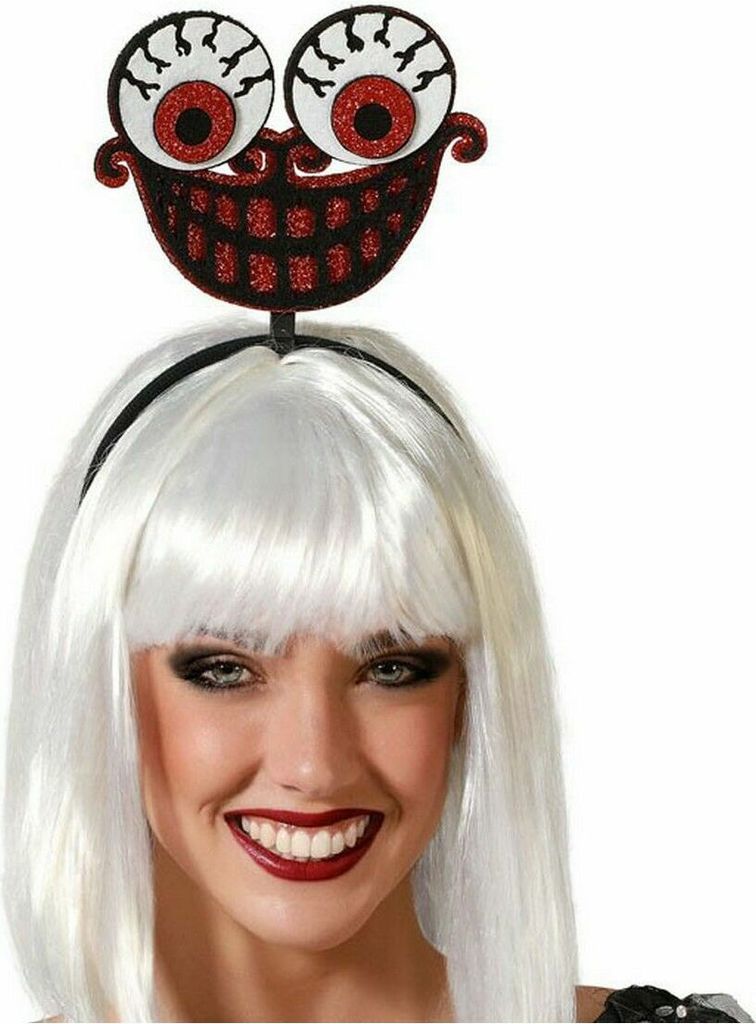 Atosa Halloween Augen Diadem Schwarz Schwarz One Size