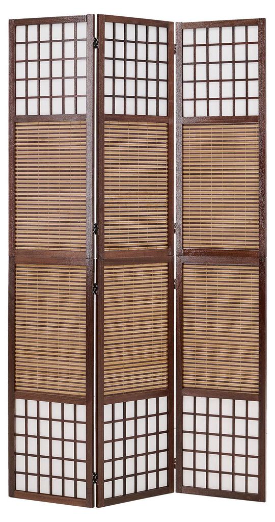 Paravent Séparateur de Pièce 3 Parties Cloison en Bois Image du produit 