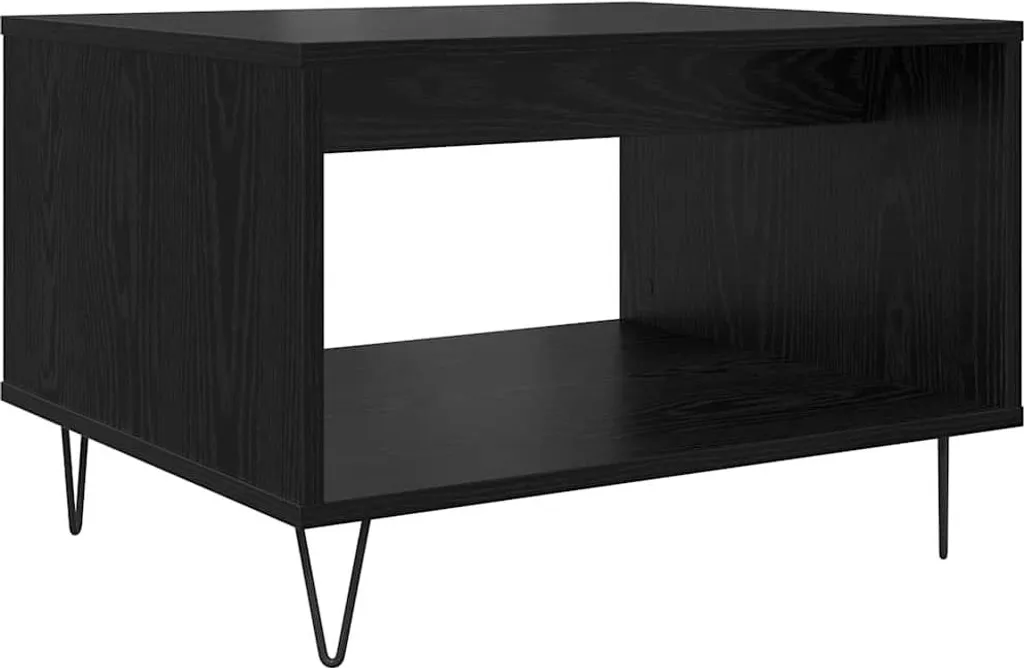Tavolino Basso SYFAX™ Nero Effetto Rovere 60x50x40 | Offerta Online