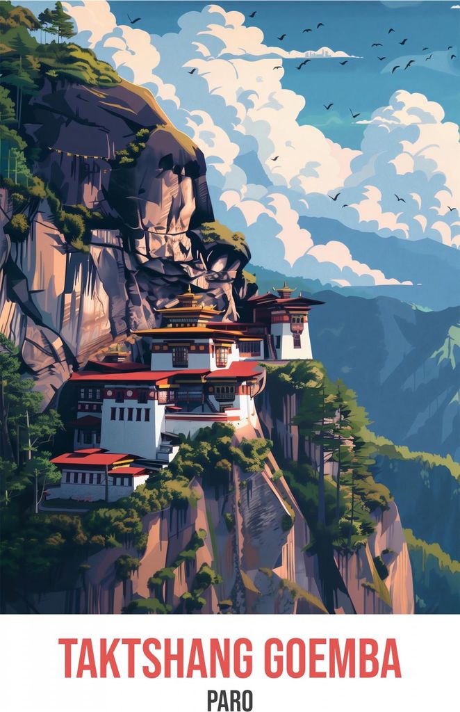 Plakat 30x40cm Taktshang Goemba