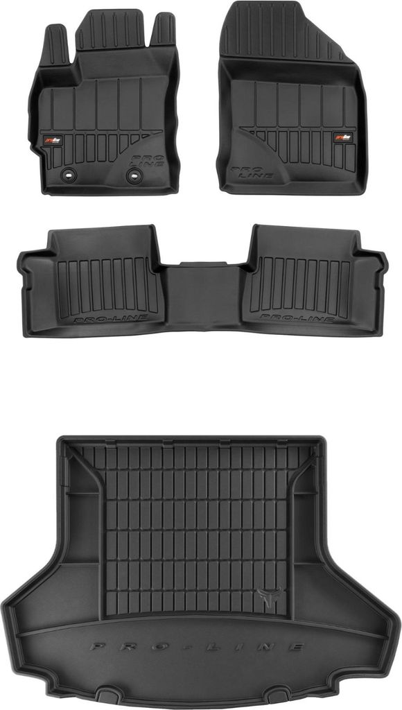 FROGUM Gummimatten Auto Fußmatten + Kofferraummatte für Toyota Auris II 2012-2018
