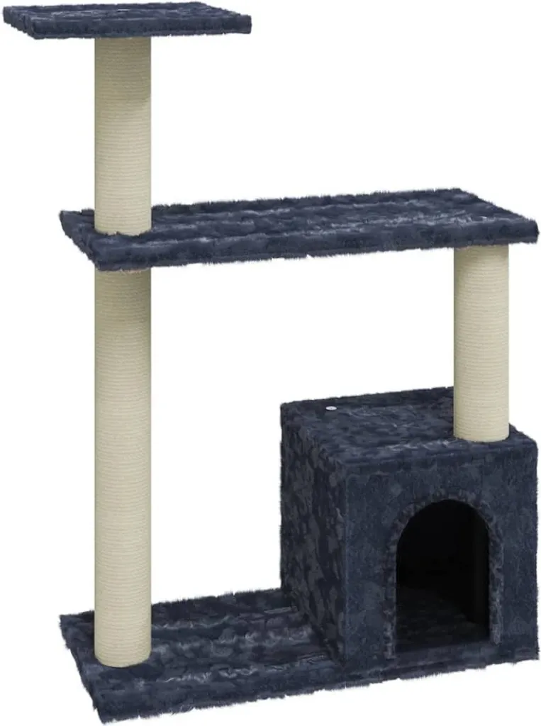 Albero Tiragraffi Gatti 70 cm Sisal Grigio Scuro | Arredo Pet - 2