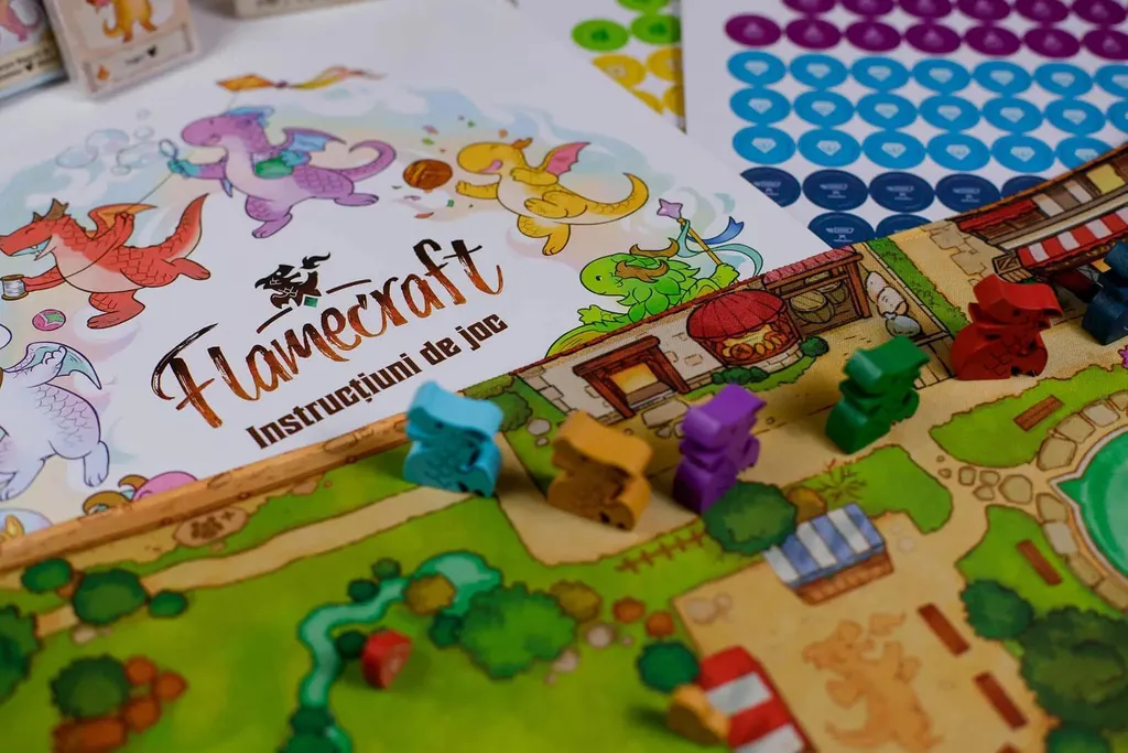 Jeu de société Flamecraft version française dragons et gestion de ville - 8