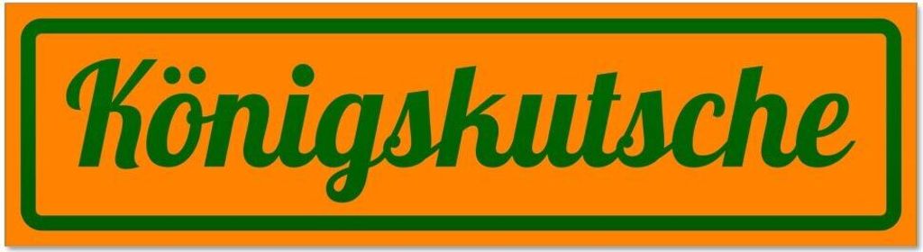 Kiwistar - Autoaufkleber - Orange - Grün - 45 x 12 cm - Königskutsche invertiert - Hinweis Aufkleber Sticker für Auto, Kfz, Fahrrad, PKW, LKW