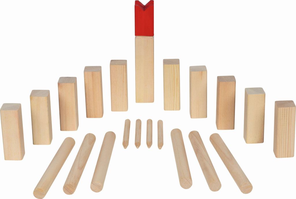 Goki Wooden Kubb -Spiel in Wattebeutel, 21dlg. Produktbild 