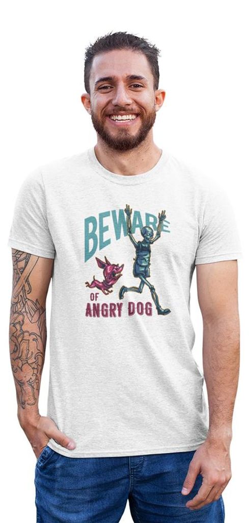 D&B Uni Polo ST00181 Angry Dog Weiß-Größe L