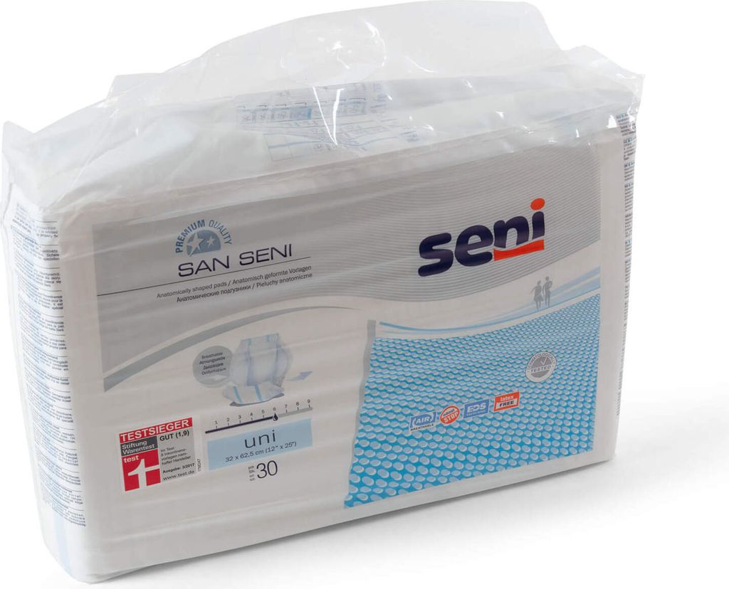 Inkontinenzvorlagen San Seni Uni, 120 Stück, für Damen und Produktbild 