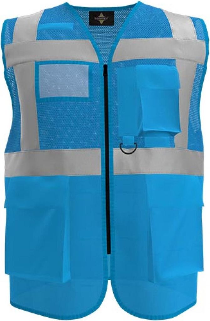 Korntex KXEXQ | Multifunkitons-Warnweste Mesh Multifunction Vest - Farbe: Sky Blue - Größe: 4XL