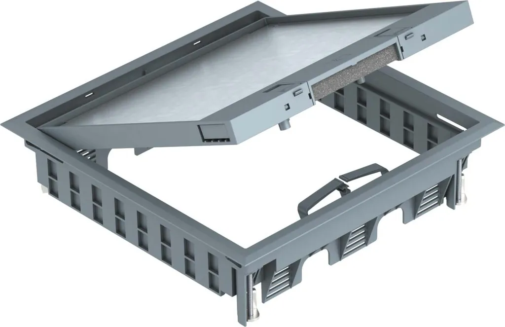 Solution de connectique pour faux-planchers GES9-3S U 9011 Noir OBO