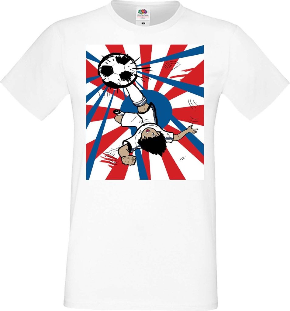 Herren T-Shirt Manga Anime Captain Tsubasa 03 Oozora, Man XL / Weiß