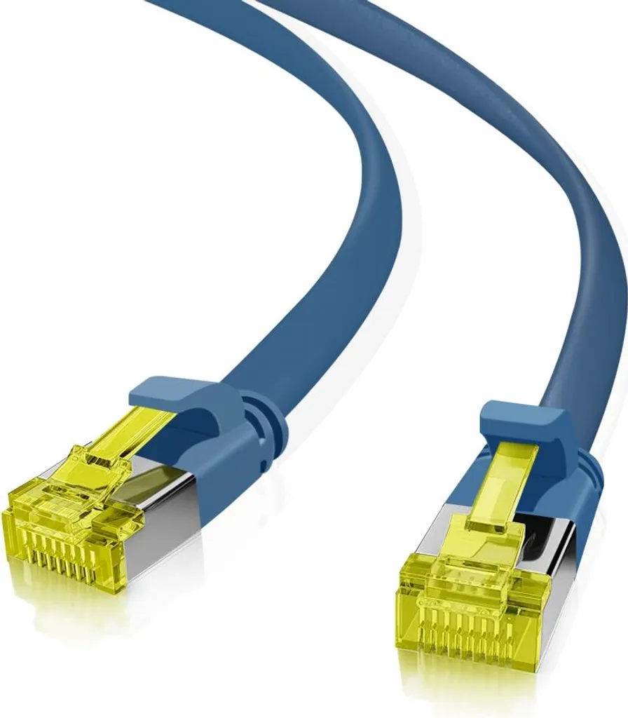 Helos 205239 Cavo Patch Cat 6a Blu 2m | Ethernet Ultrapiatto 10Gbps