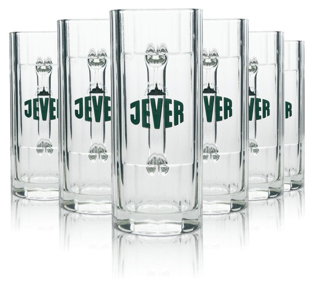 6x Jever Bier Glas Krug Pilsener 0,3l rastal Produktbild 