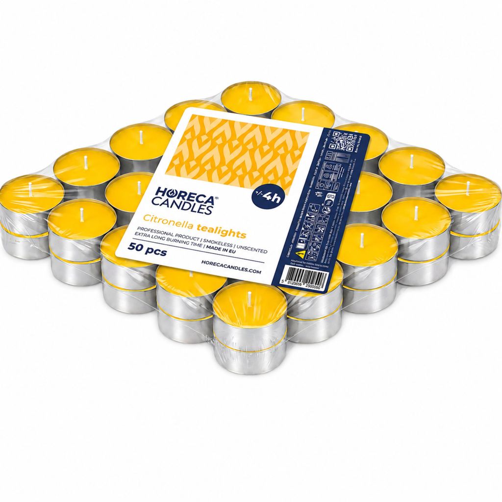Horeca Candles Lot de 50 Bougies Chauffe-plat Citronnelle Image du produit 