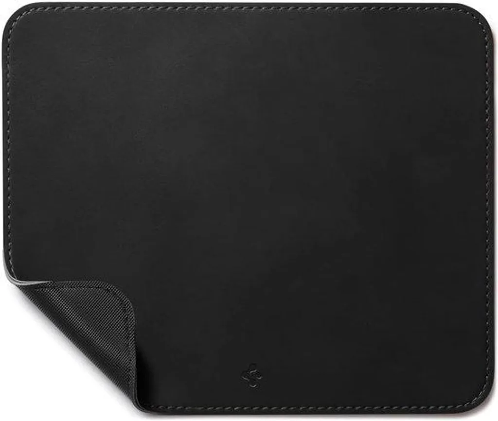 Tapis de souris vegan en cuir PU noir, sous-main antidérapant de bureau