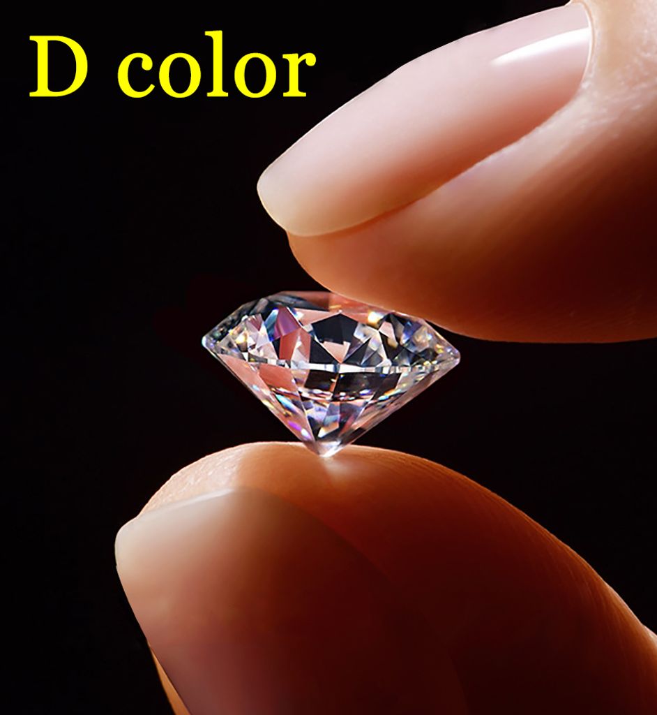 Weiß Klar D Farbe VVS1 Rundschliff 0,9 Ct. Loser Moissanit Stein Top