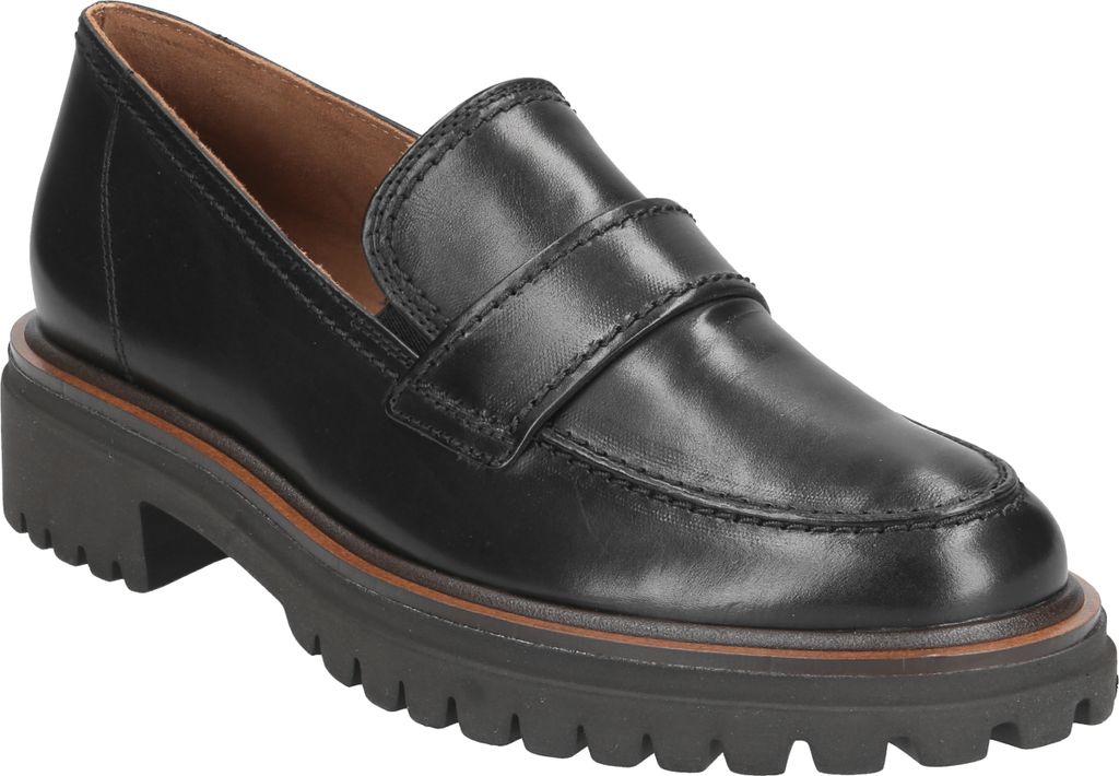 Paul Green Slipper & Mokassin 2683-062, Glattleder, Schwarz, Damen