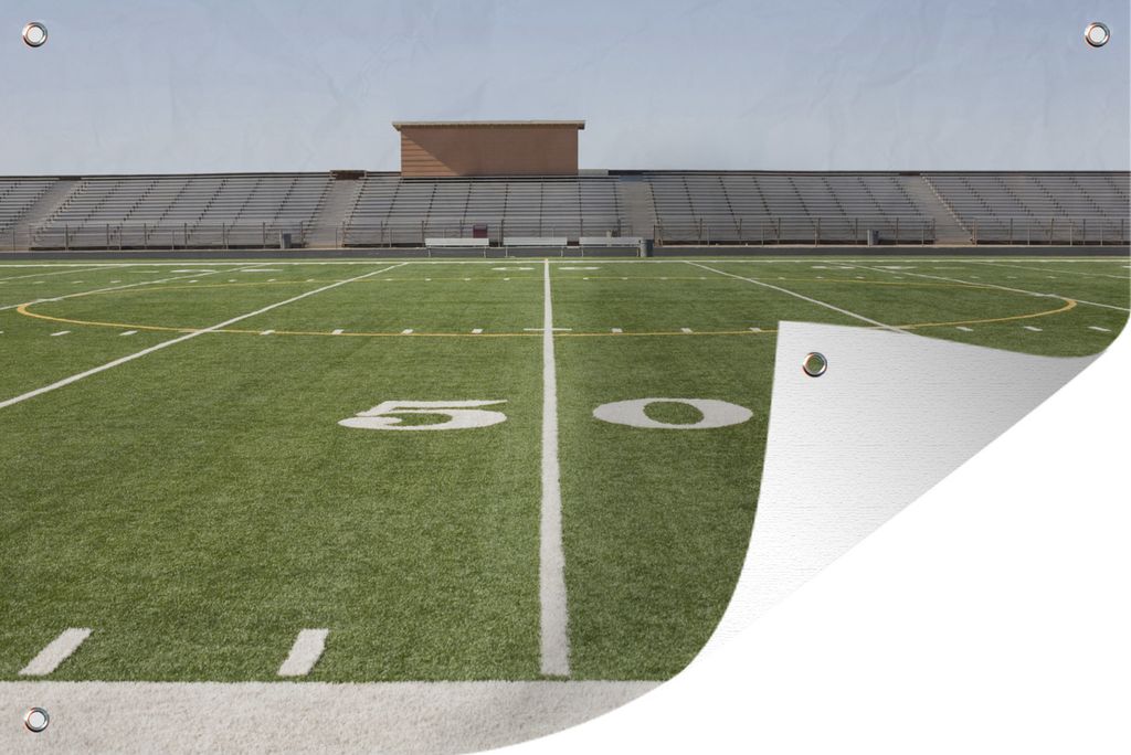 MuchoWow 90x60 cm Outdoor-Poster Gartendeko Sichtschutz Garten Poster für den Garten American-Football-Platz und -Stadion