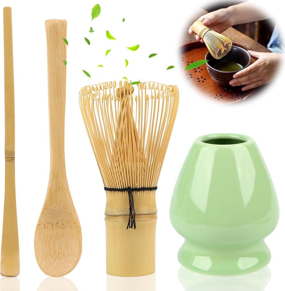 Matcha-Set - Hochwertige Materialien - Set von 4 - Gesund und umweltfreundlich