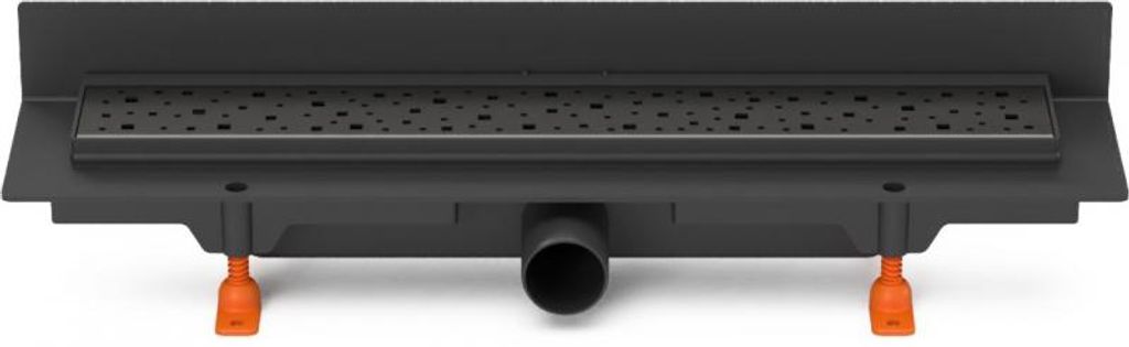 Chud?j Bodenablauf zur Wand, schwarz, 450 mm, Seite D40, quadratisch, schwarz, CH 450 SC 2