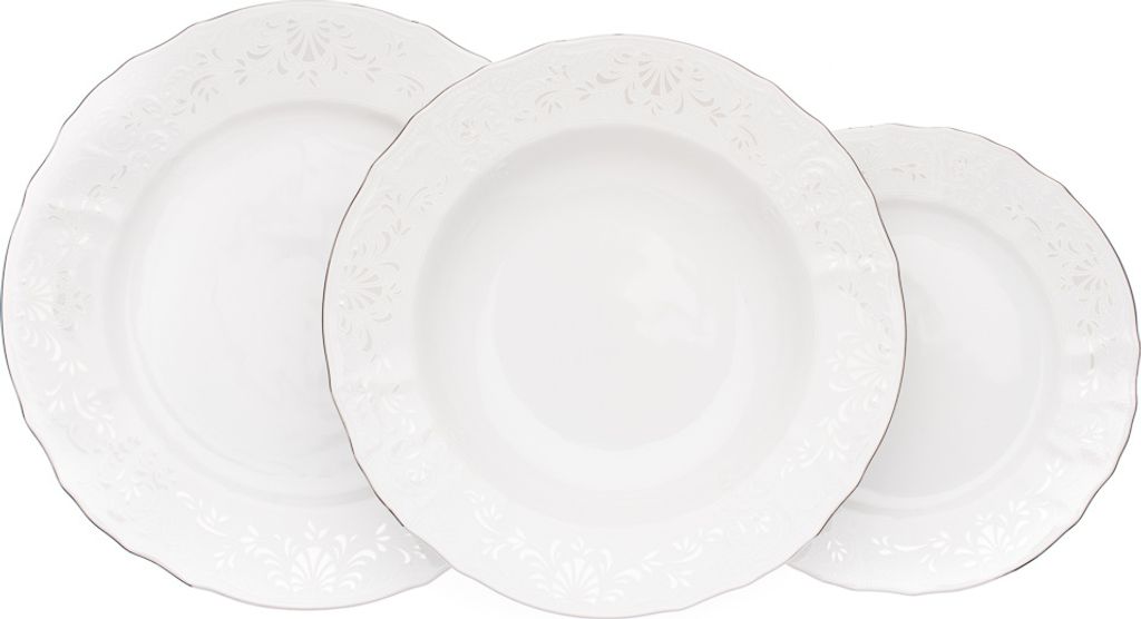Thun 1794 Bernadotte, set d'assiettes, givre, porcelaine Image du produit 