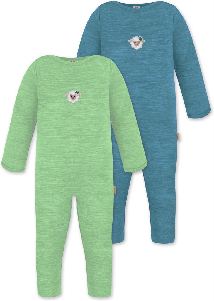 normani 2er Pack Baby Merino Strampler