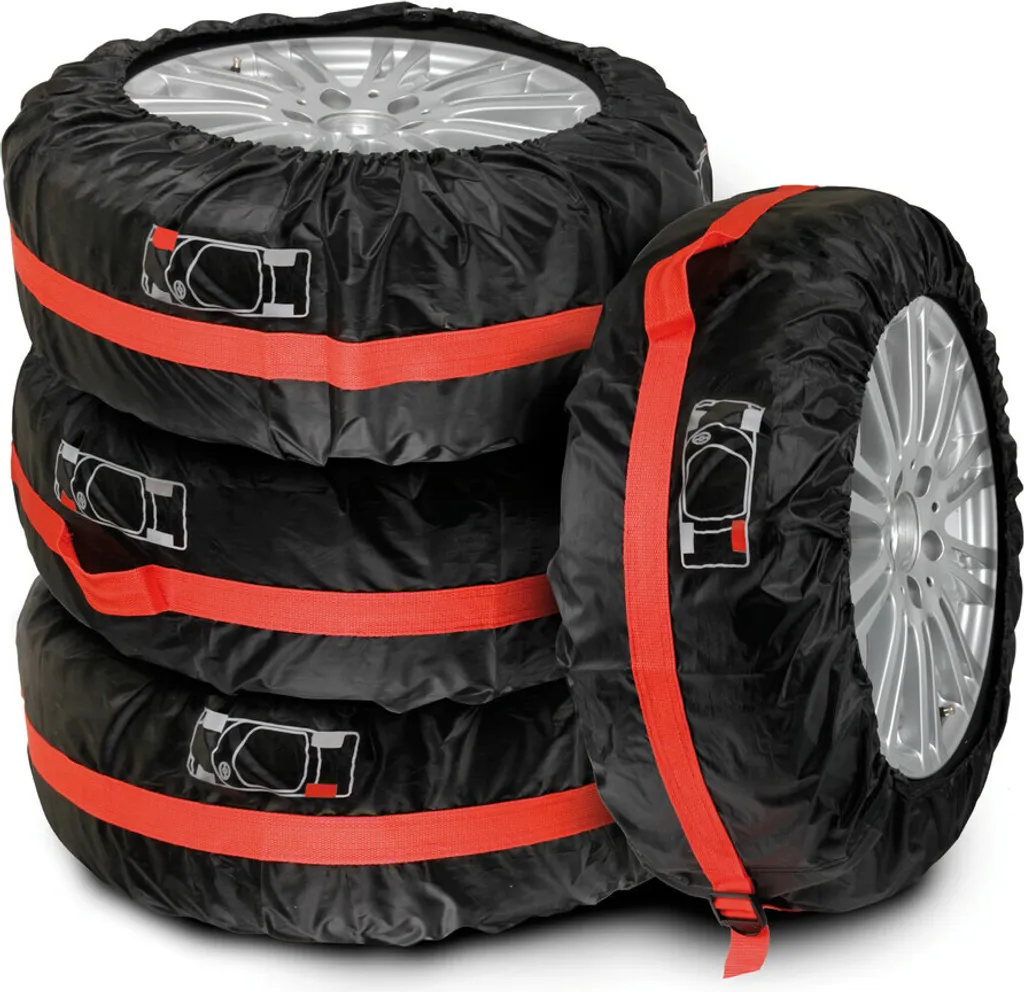 Kit 4 Housses Roues Tyre Wrap Basic Taille L avec Poignées de Transport