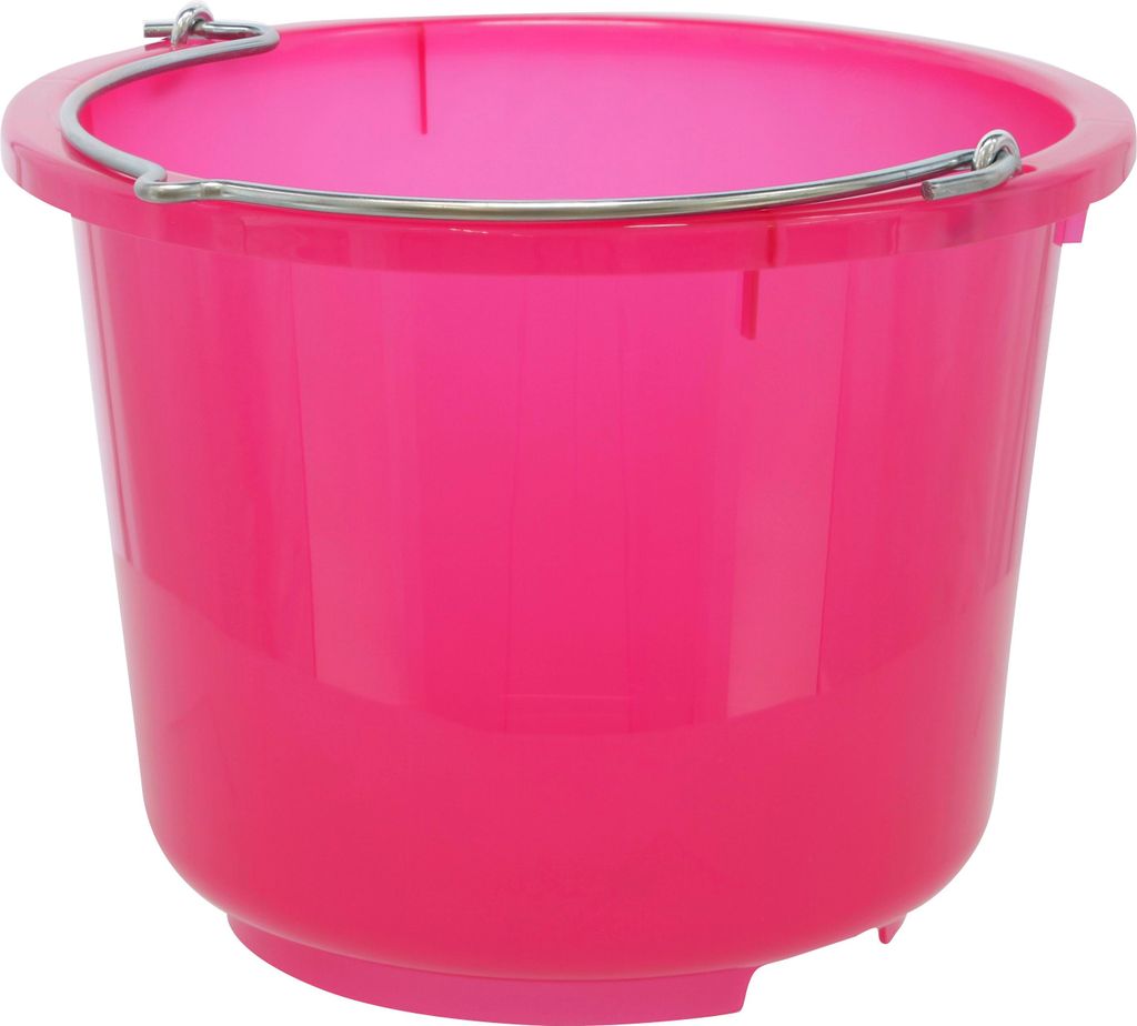 Kerbl Stall- und Baueimer rosa Kunststoff 12L Fassungsvermögen 33cm Durchmesser