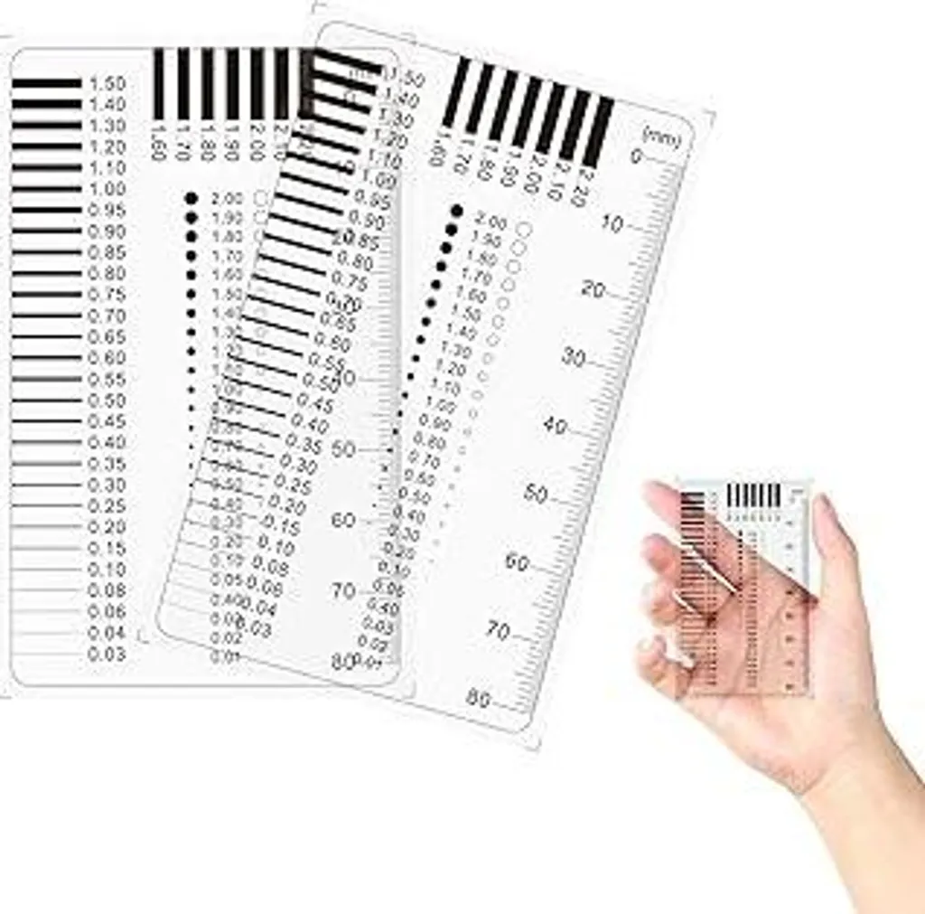 Set 2 Pezzi Fessurimetro per Auto e Muri | Alta Precisione Easy-Use