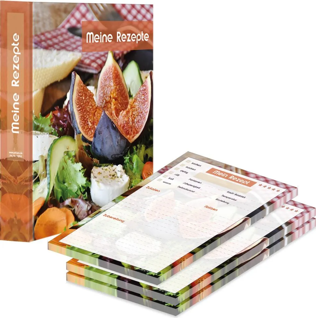 Cartella Ricette PRICARO A5 Insalata Francese - Organizer Cucina ad Anelli