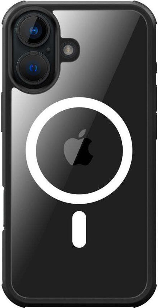 Valenta Full Cover iPhone 16 MagSafe Hülle Gehärtetes Glas Backcover Stoßfest - Schwarz