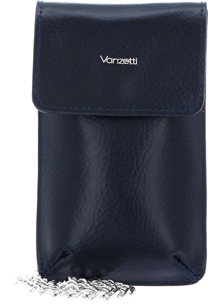 Vanzetti Leder Handytasche Umhängetasche Phone Bag Marine blau