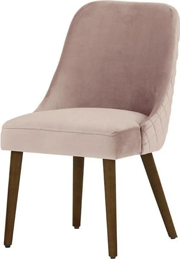 Chaise Albion-Velluto 14 en Velours Chêne Foncé pour Salle à Manger