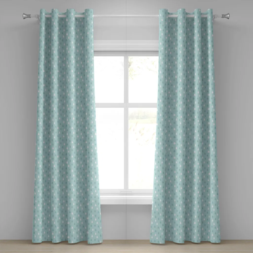 Rideau anti vis-à-vis motif pluie, solution déco pour grande fenêtre