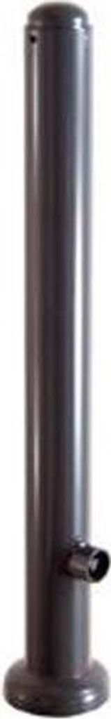 Stilpoller aus Stahlrundrohr Ø 82 mm, umlegbar, mit Dreikantverschluss, zum Einbetonieren 4: 900 mm Überflur, Farbe. mattschwarz