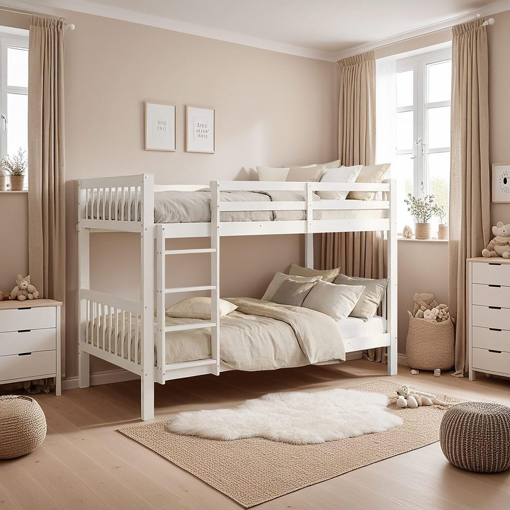 Homestyle4u Etagenbett 90x200 Kinderzimmer Hochbett mit Produktbild 