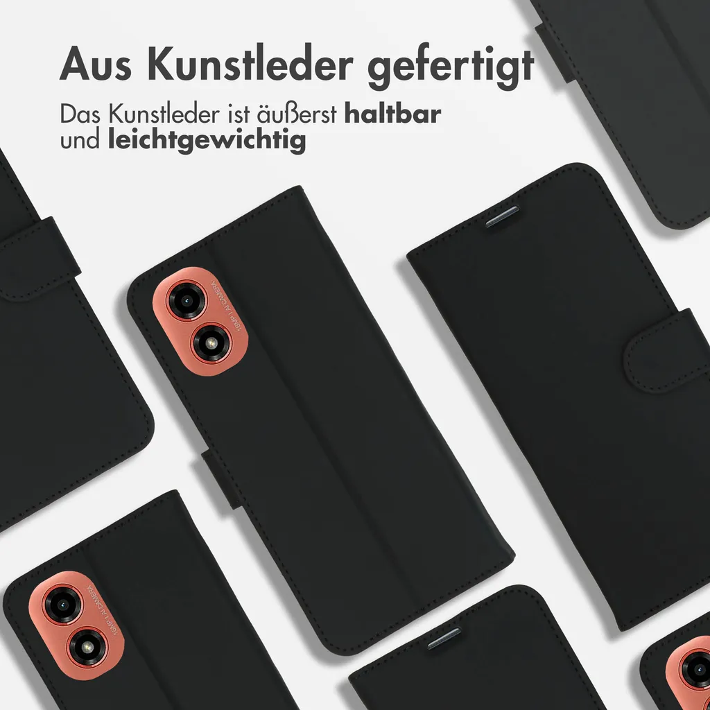 Custodia Wallet Accezz Motorola Moto G24 / G04 Nero - Funzione Stand - 2