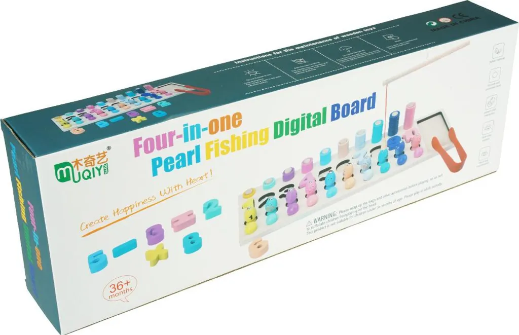 Jeu de société pour apprendre à compter et pêcher pour petit de 3 ans