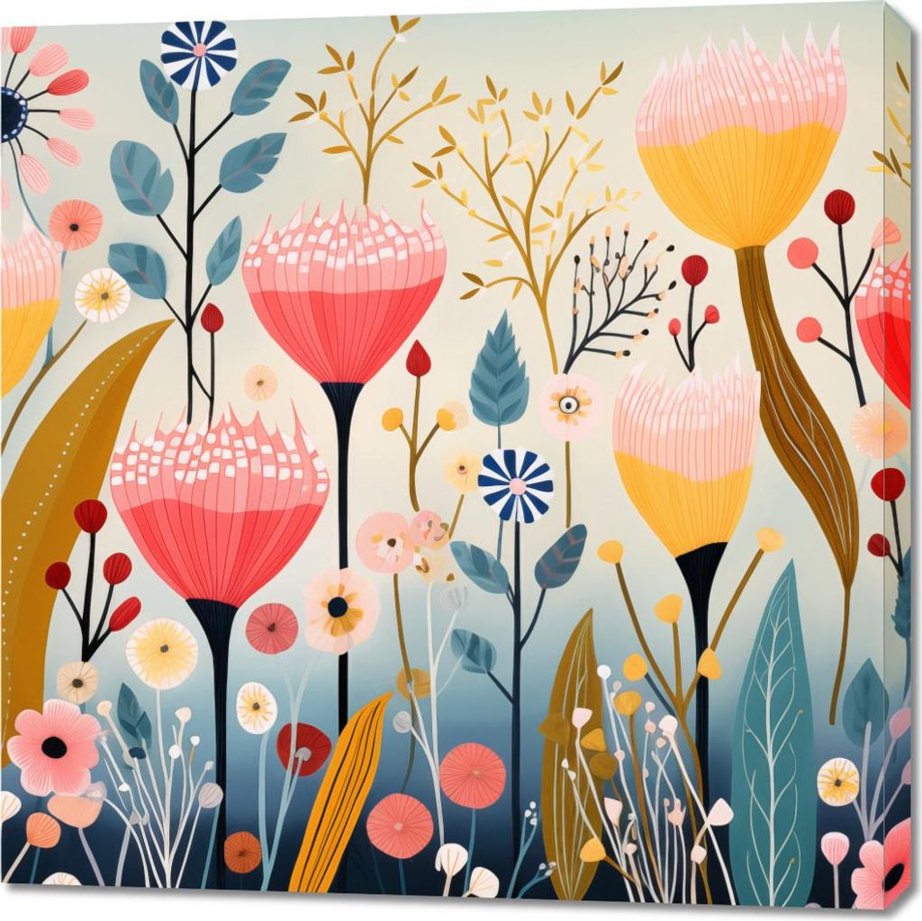 Bild 90x90cm Traumgarten