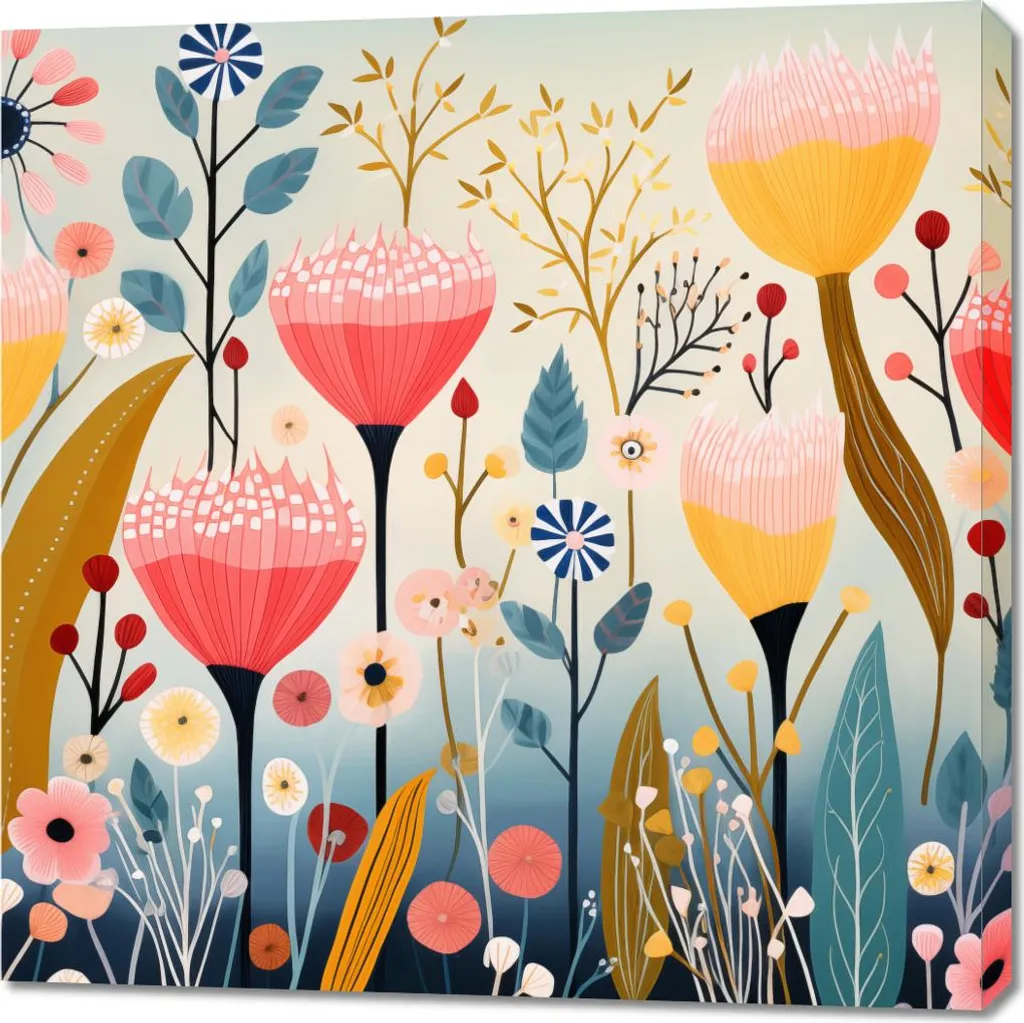 Quadro 90x90 cm Il Giardino dei Sogni - Decorazione Parete Magica
