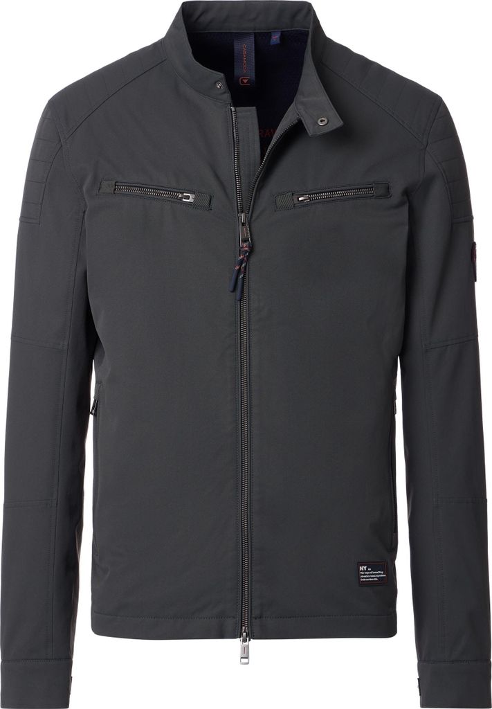 CASAMODA Herren Blouson Stehkragen Reißverschluss Regular Grün 4XL