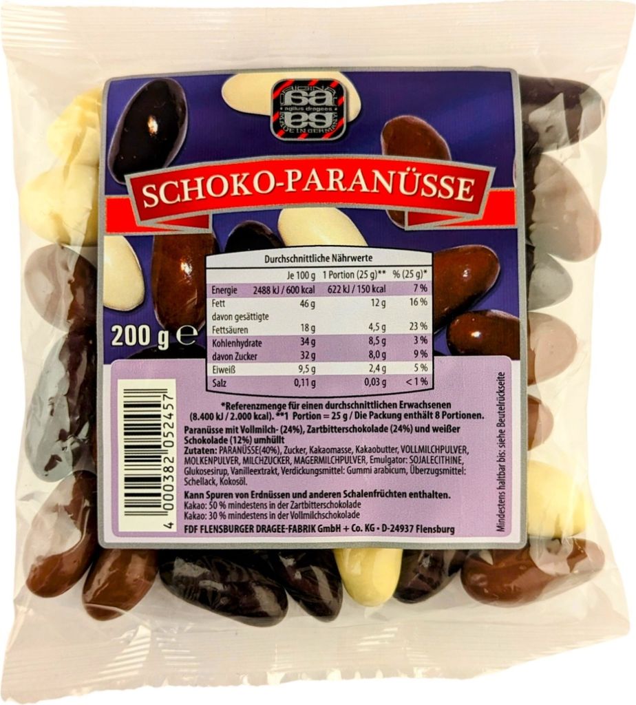 agilus dragees Schoko-Paranüsse 200g