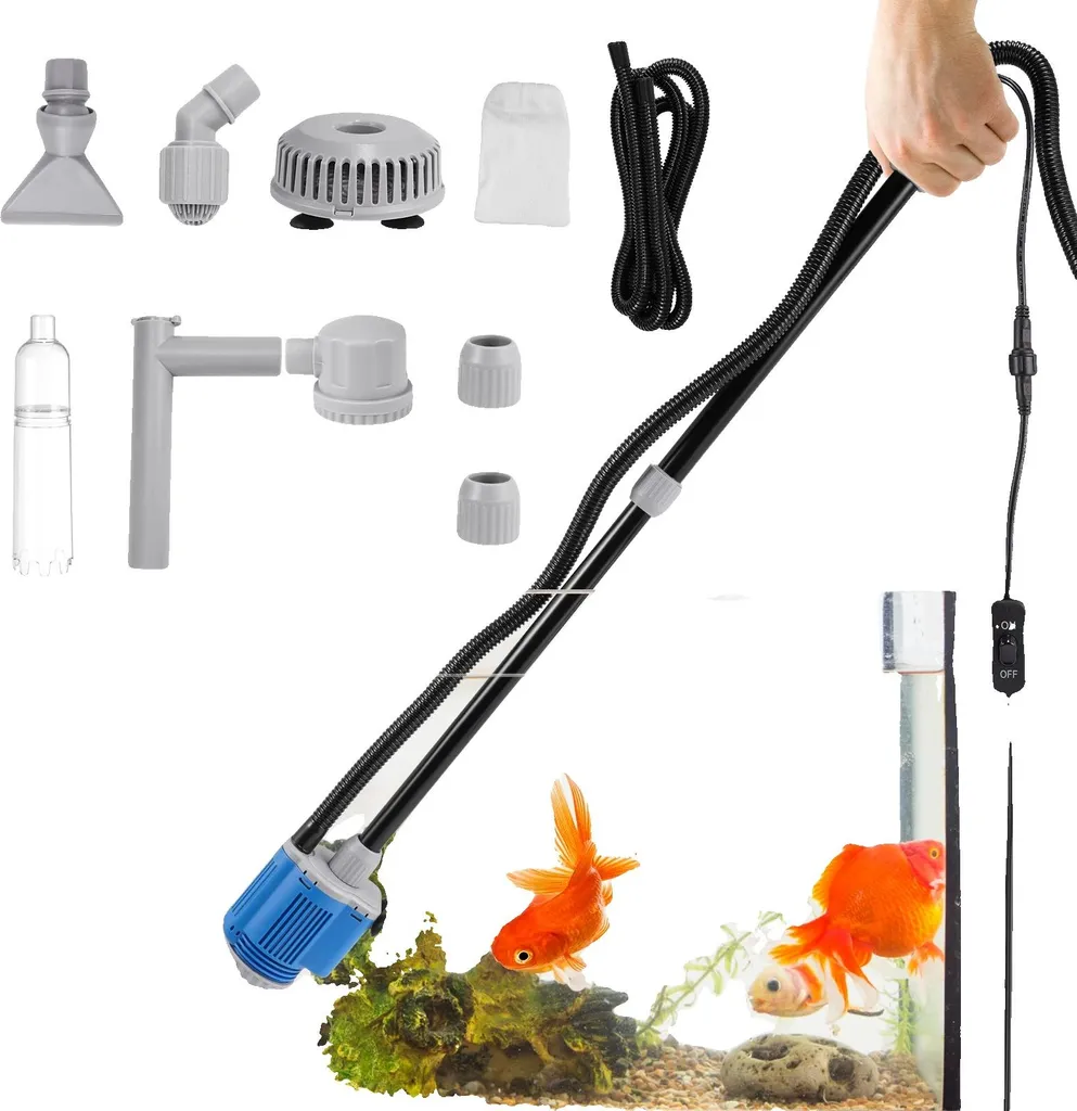 Aspirateur de gravier et pompe de changement d'eau automatique BLANC 15W