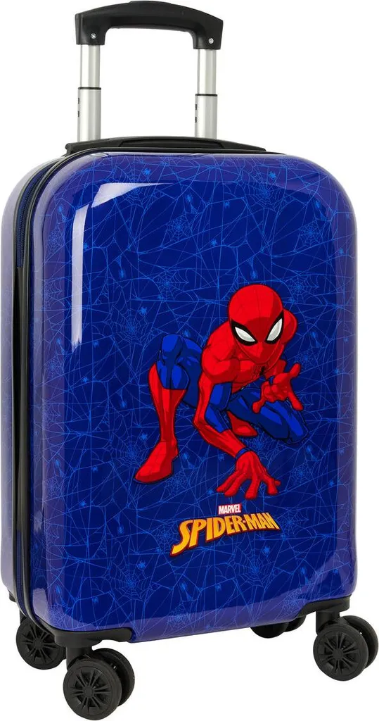 Trolley Spider-Man per Bambini - Valigia Cabina Blu 55cm Rigida
