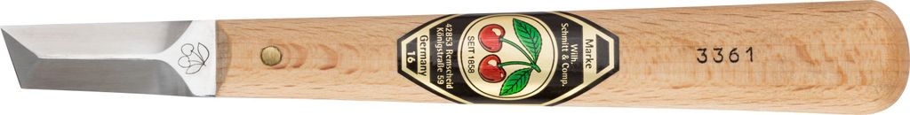 Kirschen Kerbschnitzmesser Schnitzmesser Weißbuchenheft dreischneidig 3361000
