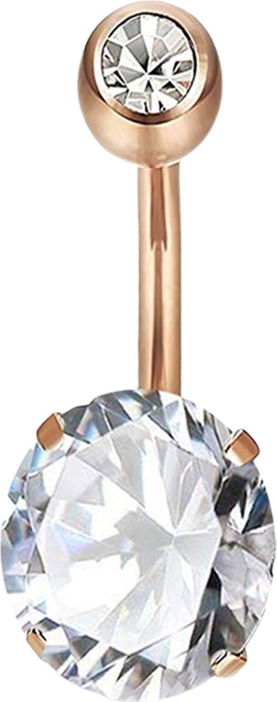 Nabelring, süß, bequem, glatte Oberfläche, Nabel-Körperschmuck, Piercing für Bankett-Roségold