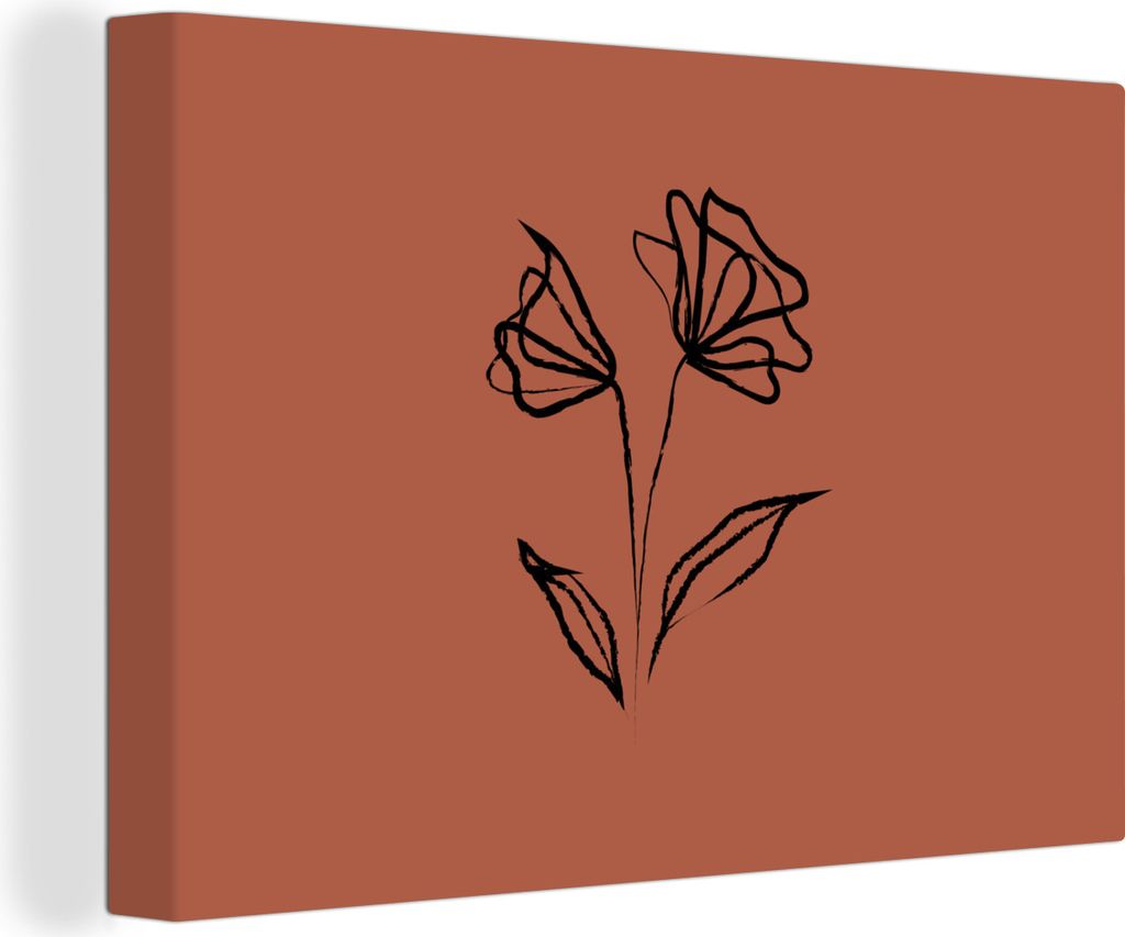 OneMillionCanvasses - Leinwandbilder - 140x90 cm, Blumen - Rosen - Minimalismus, Wandbilder Kunstdruck Wanddekoration - Foto auf Leinwand - Gemä...