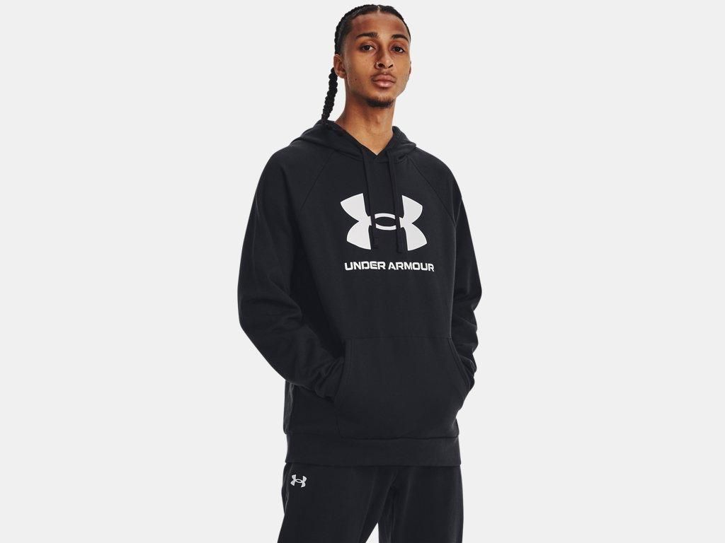 Hoodie Under Armour Rival Fleece Logo Senior XS schwarz/weiss