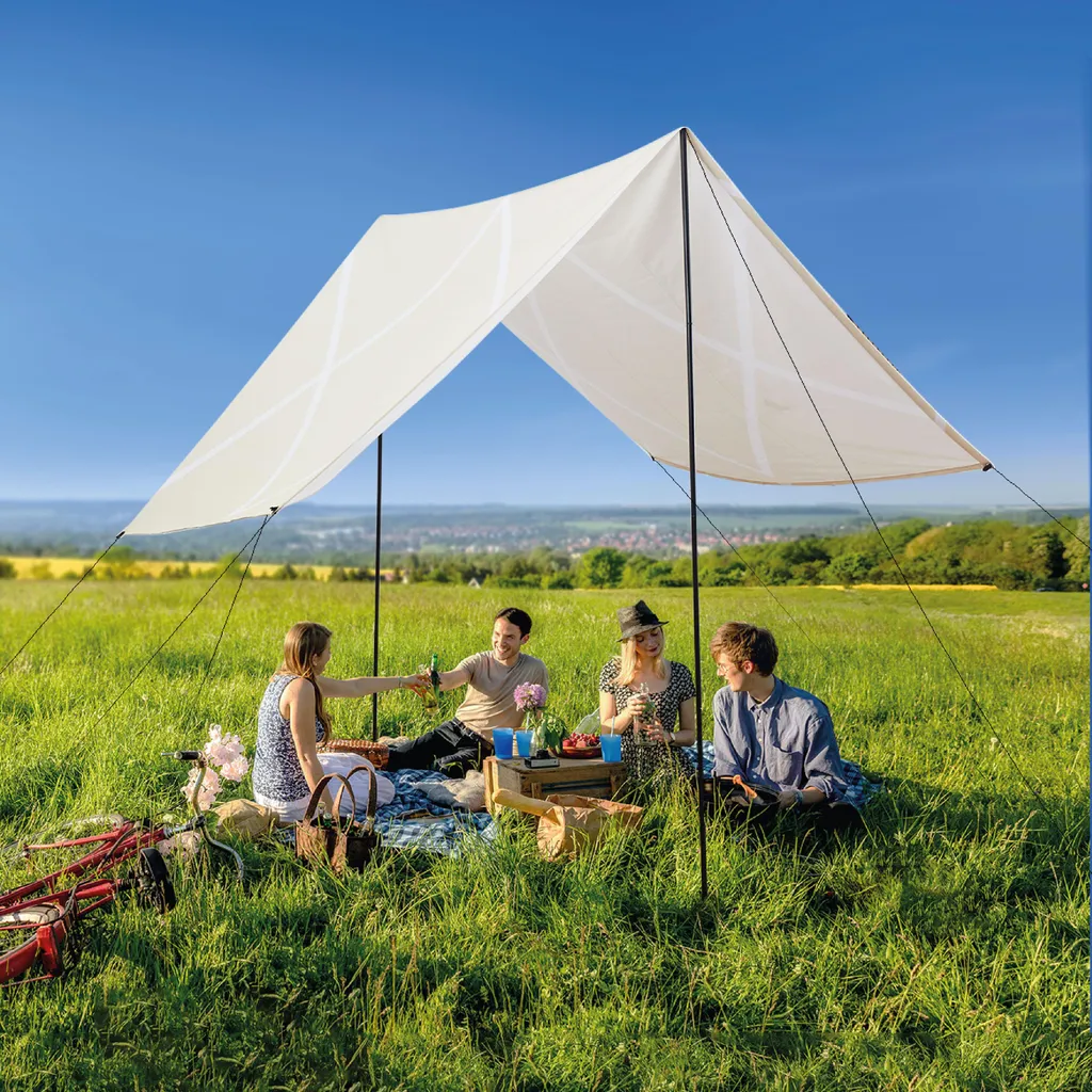 Tente de Jardin 170x300cm M2 avec Toile Déperlante et Châssis Acier