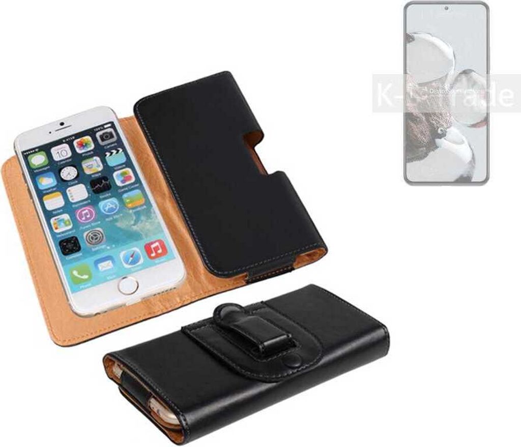 K-S-Trade Schützhülle Handyhülle kompatibel mit Xiaomi 12T Pro Holster Gürtel Tasche Schutzhülle Handy-Tasche Smartphone Case Seitentasche