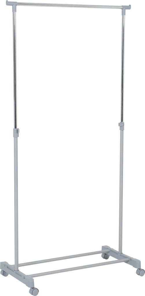 axentia Wäscheständer auf Rollen mit höhenverstellbarer Kleiderstange Metall (bis 170 cm)